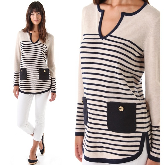 Tory Burch ‘Odessa’ Wool/Cashmere Blend Tunic - Picture 3 of 8